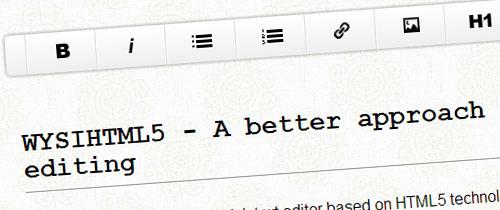WYSIHTML5: Rich Text Editor With HTML5 Markup