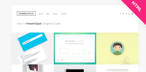 DribbbleFolio-C-HTML-template